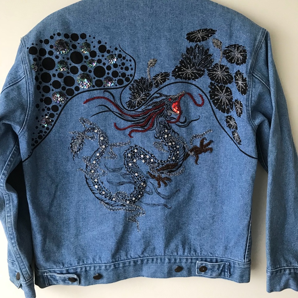 Vintage Hand-painted Denim Jacket